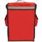 Mochila isotérmica 35 x 49 x 25 cm vermelha para churrascos e entrega de pedidos de comida em motocicleta ou bicicleta