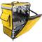 Yellow portable refrigerator 42 Liters 35x49x25cm, isothermal bag backpack for picnic, camping, beach, food delivery by motorcycle or bicycle