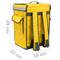 Yellow portable refrigerator 42 Liters 35x49x25cm, isothermal bag backpack for picnic, camping, beach, food delivery by motorcycle or bicycle