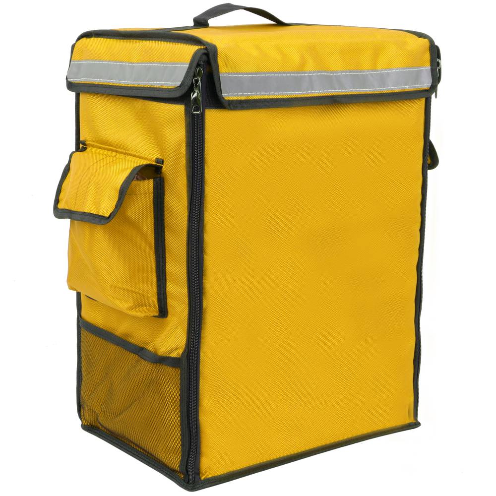 Isothermal backpack 35 x 49 x 25 cm yellow for cookouts and food order  delivery - Cablematic