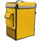 Yellow portable refrigerator 42 Liters 35x49x25cm, isothermal bag backpack for picnic, camping, beach, food delivery by motorcycle or bicycle