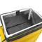 Yellow portable refrigerator 42 Liters 35x49x25cm, isothermal bag backpack for picnic, camping, beach, food delivery by motorcycle or bicycle