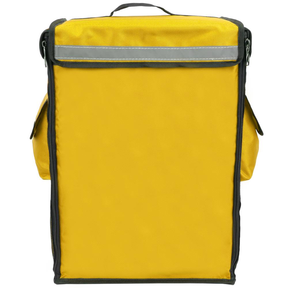 Isothermal backpack 35 x 49 x 25 cm yellow for cookouts and food order  delivery - Cablematic