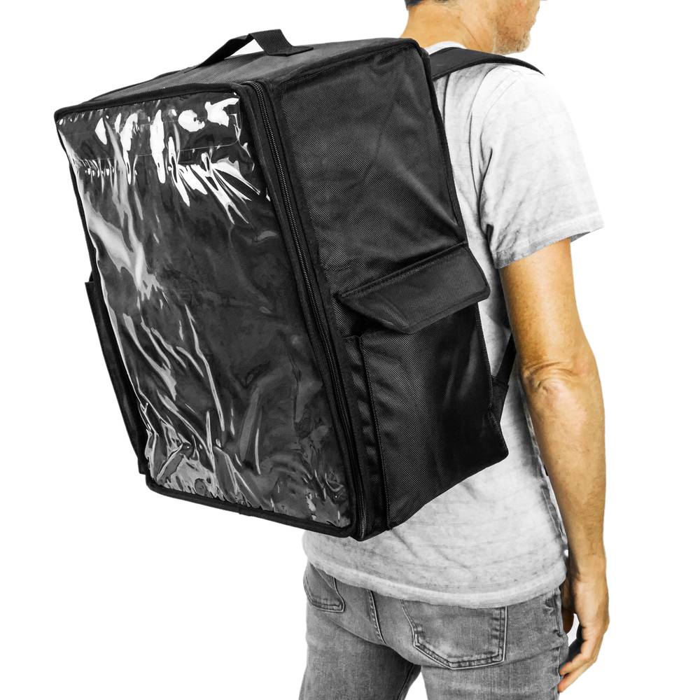 Isothermal backpack 39 x 50 x 25 cm black for cookouts and food order delivery