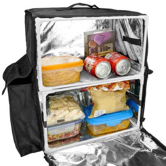 Isothermal backpack 39 x 50 x 25 cm black for cookouts and food order delivery