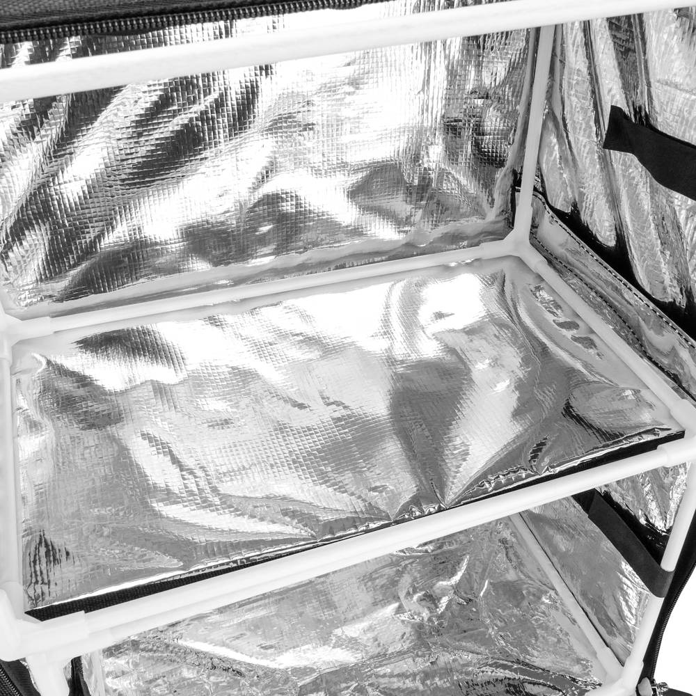 Isothermal backpack 39 x 50 x 25 cm black for cookouts and food order delivery