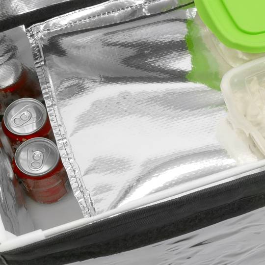 Saco isotérmico 50 x 39 x 39 cm vermelho para churrascos e entrega de pedidos de comida em motocicleta ou bicicleta