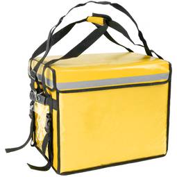 Isotherme zak 44 x 39 x 34 cm geel voor het bezorgen van maaltijden en het bestellen van eten