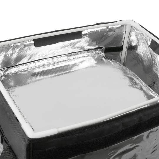 Gelber tragbarer Kühlschrank 76 Liter 50x39x39cm, isothermer Taschenrucksack für Picknick, Camping, Strand, Essenslieferung mit dem Motorrad oder Fahrrad