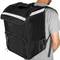 Mochila isotérmica 34 x 47 x 25 cm negra para comidas al aire libre y entrega de pedidos de comida en moto o bicicleta