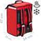 Isothermal backpack 34 x 47 x 25 cm red for cookouts and food order delivery