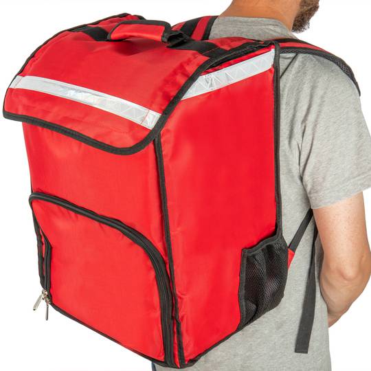 Isothermal backpack 34 x 47 x 25 cm red for cookouts and food order delivery