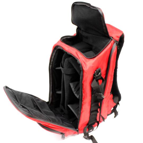 Rucksack für Fotoausrüstung Fly-Leaf D12 rot