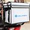 Bossa isotèrmica 44 x 39 x 34 cm blanca per menjars a l'aire lliure i lliurament de comandes de menjar amb moto o bicicleta