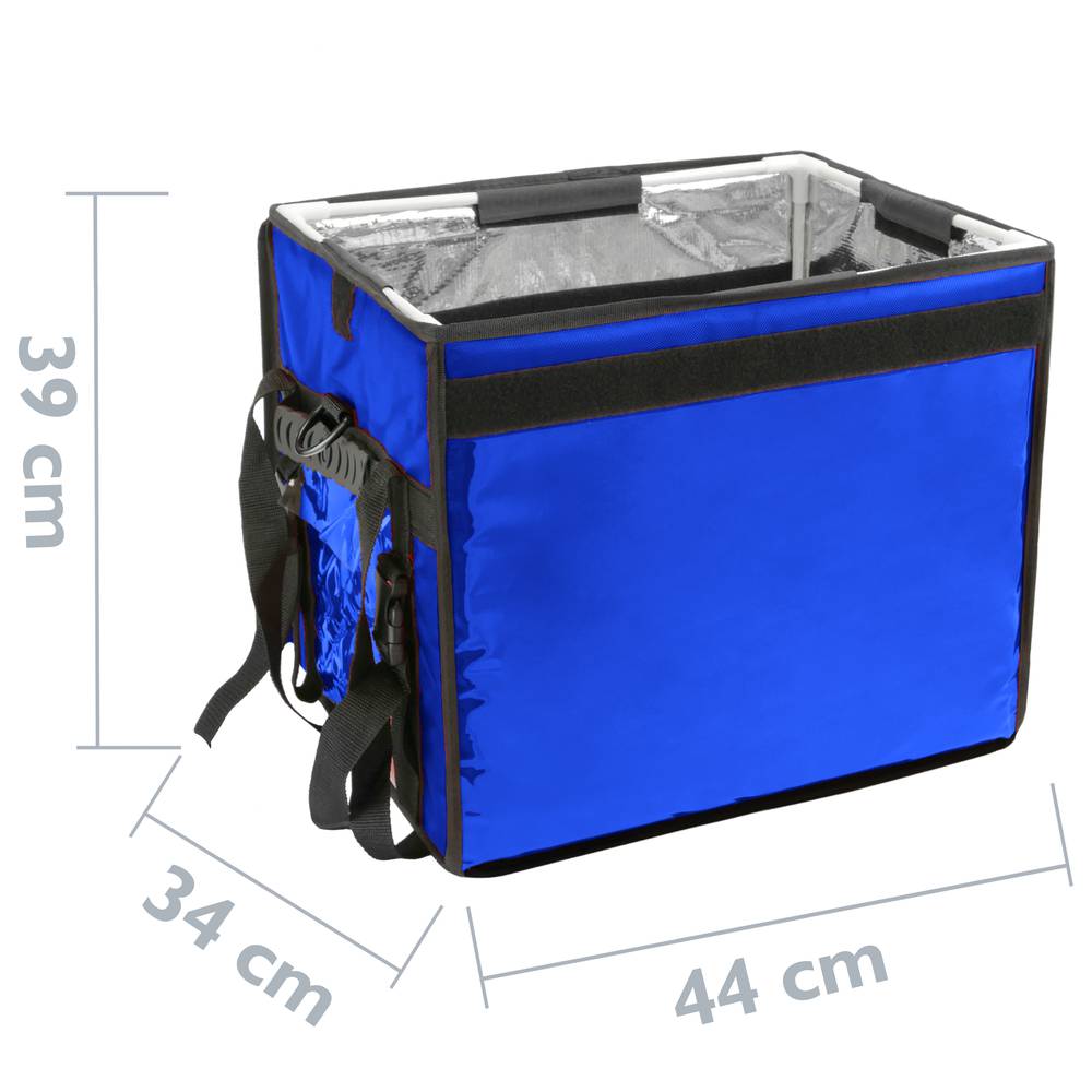 Isotherme Tasche 44 x 39 x 34 cm blau für Grillabende und Lieferung von Lebensmittelbestellungen
