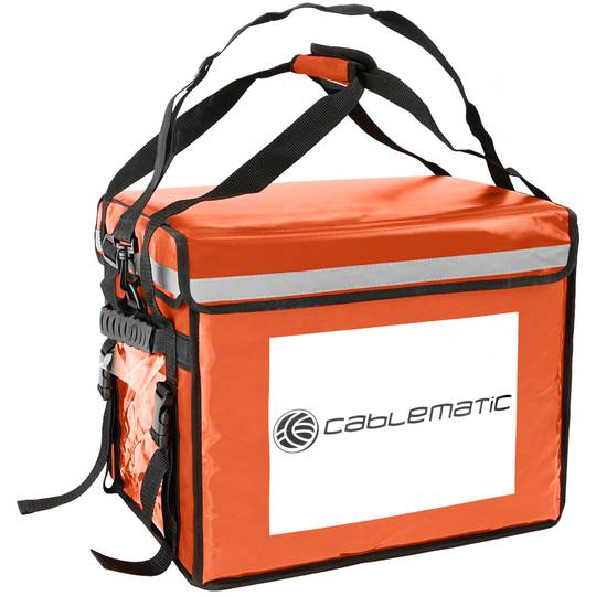 Isothermal bag 44 x 39 x 34 cm orange for cookouts and food order delivery