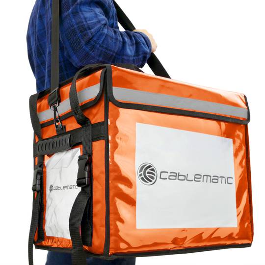 Isothermal bag 44 x 39 x 34 cm orange for cookouts and food order delivery