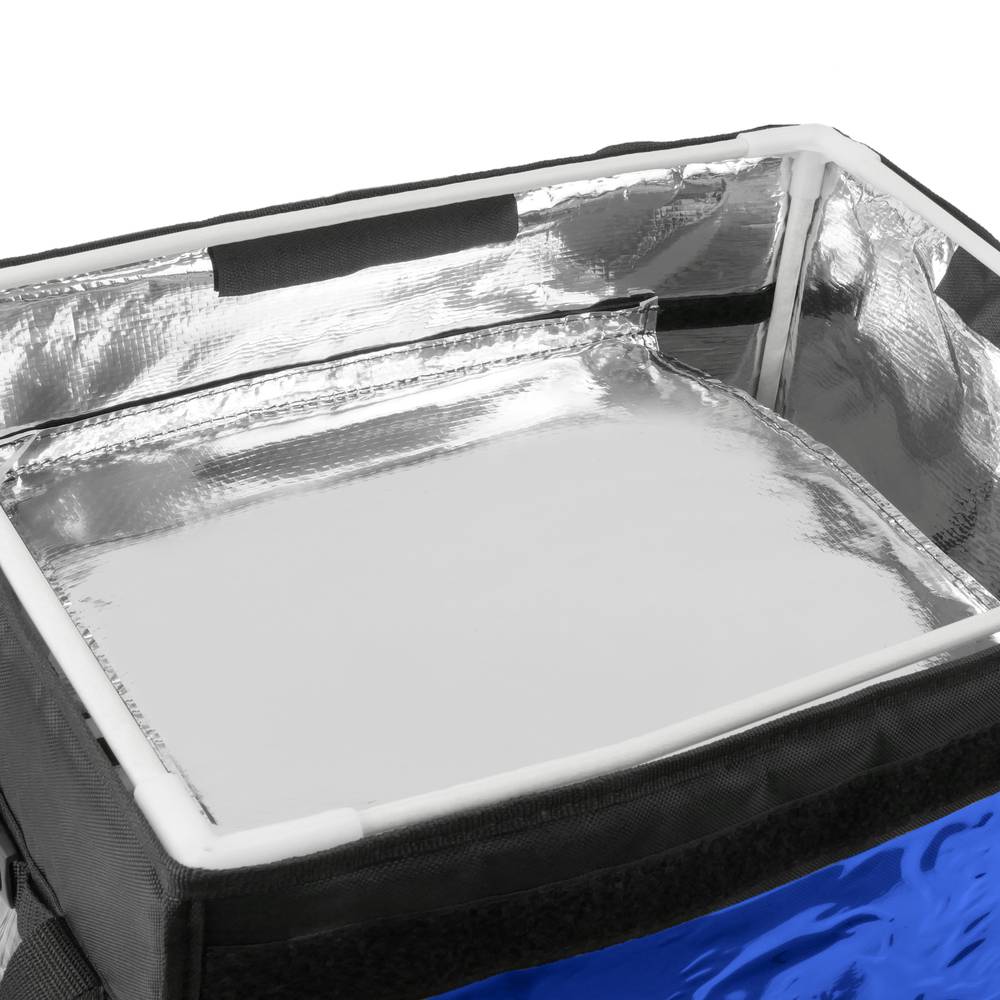 Isotherme zak 50 x 39 x 39 cm blauw voor het bezorgen van maaltijden en het bestellen van eten