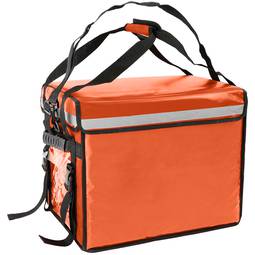 Isotherme zak 50 x 39 x 39 cm oranje voor het bezorgen van maaltijden en het bestellen van eten