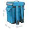 Mochila isotérmica 35 x 49 x 25 cm azul para churrascos e entrega de pedidos de comida em motocicleta ou bicicleta