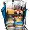 Mochila isotérmica 35 x 49 x 25 cm azul para churrascos e entrega de pedidos de comida em motocicleta ou bicicleta