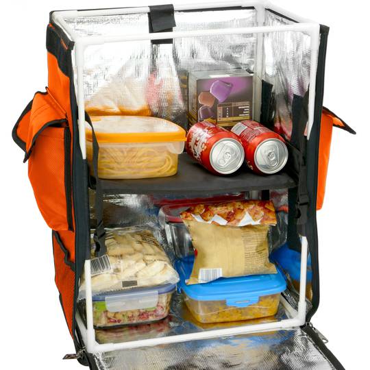 Isothermal backpack 35 x 49 x 25 cm orange for cookouts and food order delivery
