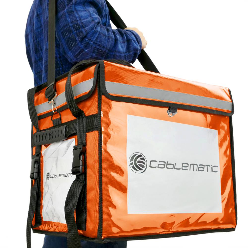 Isothermer Rucksack 45 x 35 x 33 cm orange zum Kochen und zur Lieferung von Lebensmitteln