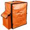 Mochila isotérmica 39 x 50 x 25 cm laranja para churrascos e entrega de pedidos de comida em motocicleta ou bicicleta