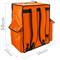 Mochila isotérmica 39 x 50 x 25 cm laranja para churrascos e entrega de pedidos de comida em motocicleta ou bicicleta