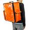 Mochila isotérmica 39 x 50 x 25 cm laranja para churrascos e entrega de pedidos de comida em motocicleta ou bicicleta