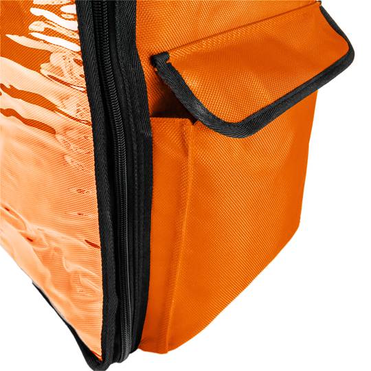 Mochila isotérmica 39 x 50 x 25 cm laranja para churrascos e entrega de pedidos de comida em motocicleta ou bicicleta