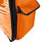 Mochila isotérmica 39 x 50 x 25 cm laranja para churrascos e entrega de pedidos de comida em motocicleta ou bicicleta