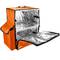 Mochila isotérmica 39 x 50 x 25 cm laranja para churrascos e entrega de pedidos de comida em motocicleta ou bicicleta