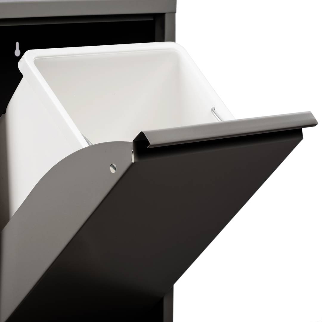 3 compartimentos Papelera de reciclaje de acero inoxidable para exterior  Papelera de reciclaje de basura - China Piezas metálicas, soldadura de  flexión