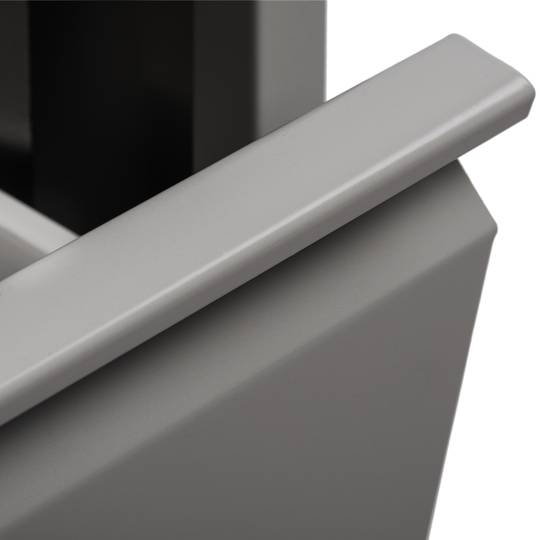 Lixeira metálica com 2 compartimentos de 2 x 20 litros (40 L) cinza escuro