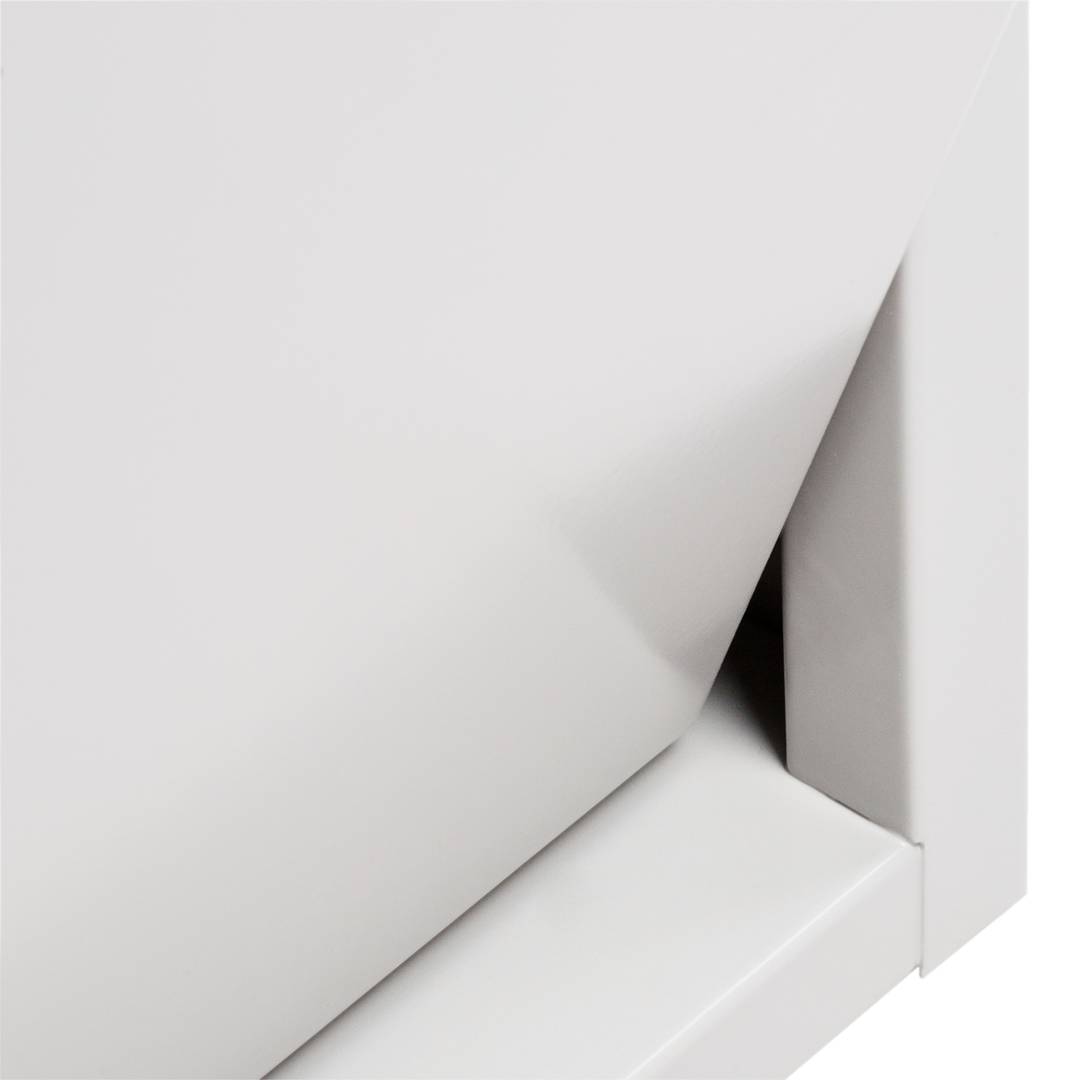 Metallic waste bin with 3 white compartments for recycling