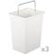 Dark gray 3-compartment metal waste bin for recycling