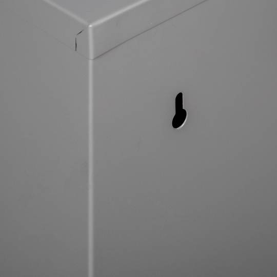 Lixeira metálica com 4 compartimentos de 4 x 20 litros (80 L) cinza escuro