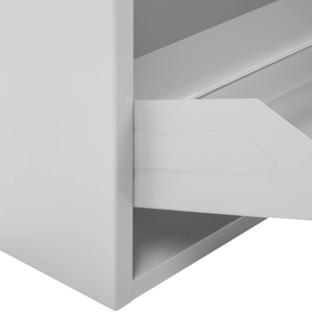 Zapatero metálico blanco para 12 pares de 63x43x30 cm