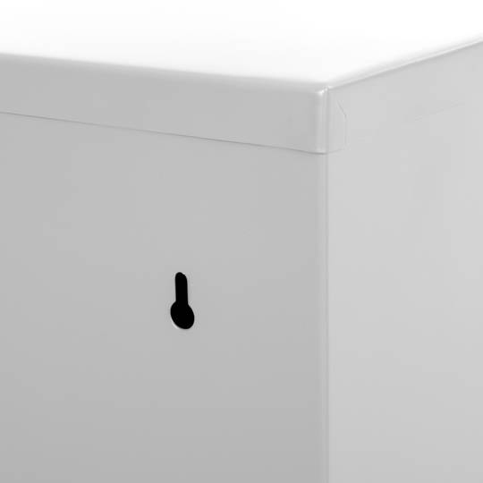 Sapateira metálica com 2 compartimentos brancos