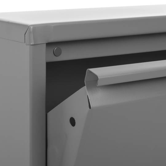 Zapatero metálico con 2 compartimentos gris oscuro