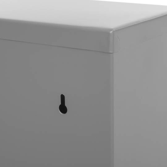 Zapatero metálico con 2 compartimentos gris oscuro