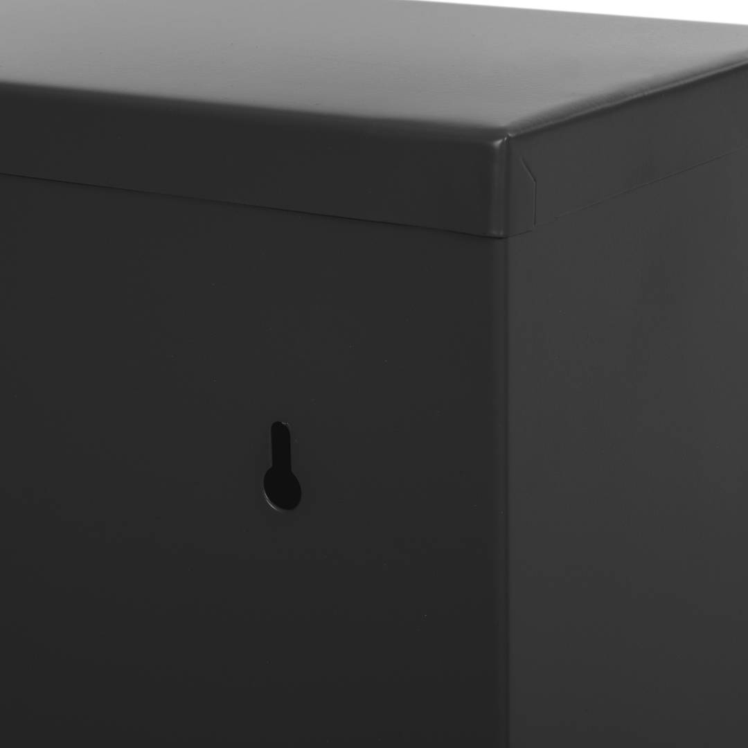 Sapateira metálica com 3 compartimentos pretos