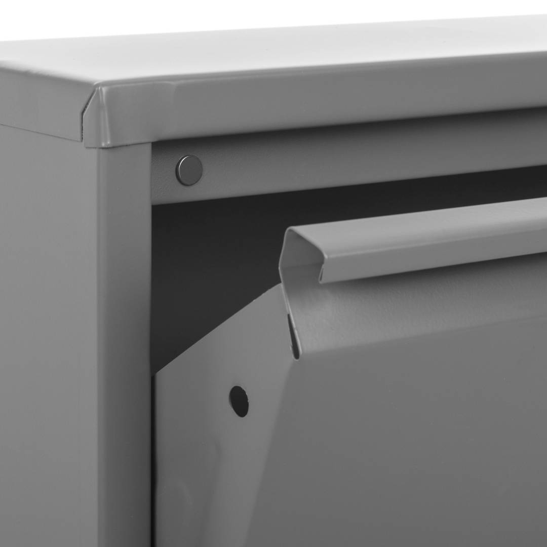 Zapatero metálico con 3 compartimentos gris oscuro