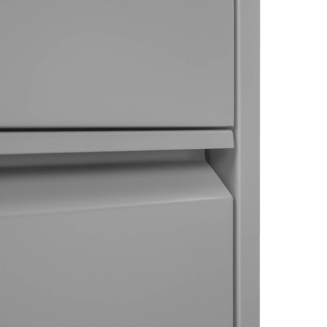 Zapatero metálico con 3 compartimentos gris oscuro