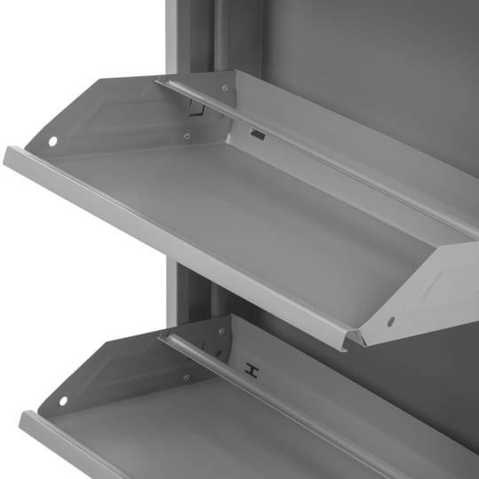 Sabater metàl·lic amb 4 compartiments gris fosc