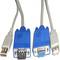 Cable VGA/USB 1.8m (USB-AM/HD15H + HD15M + USB-AH)