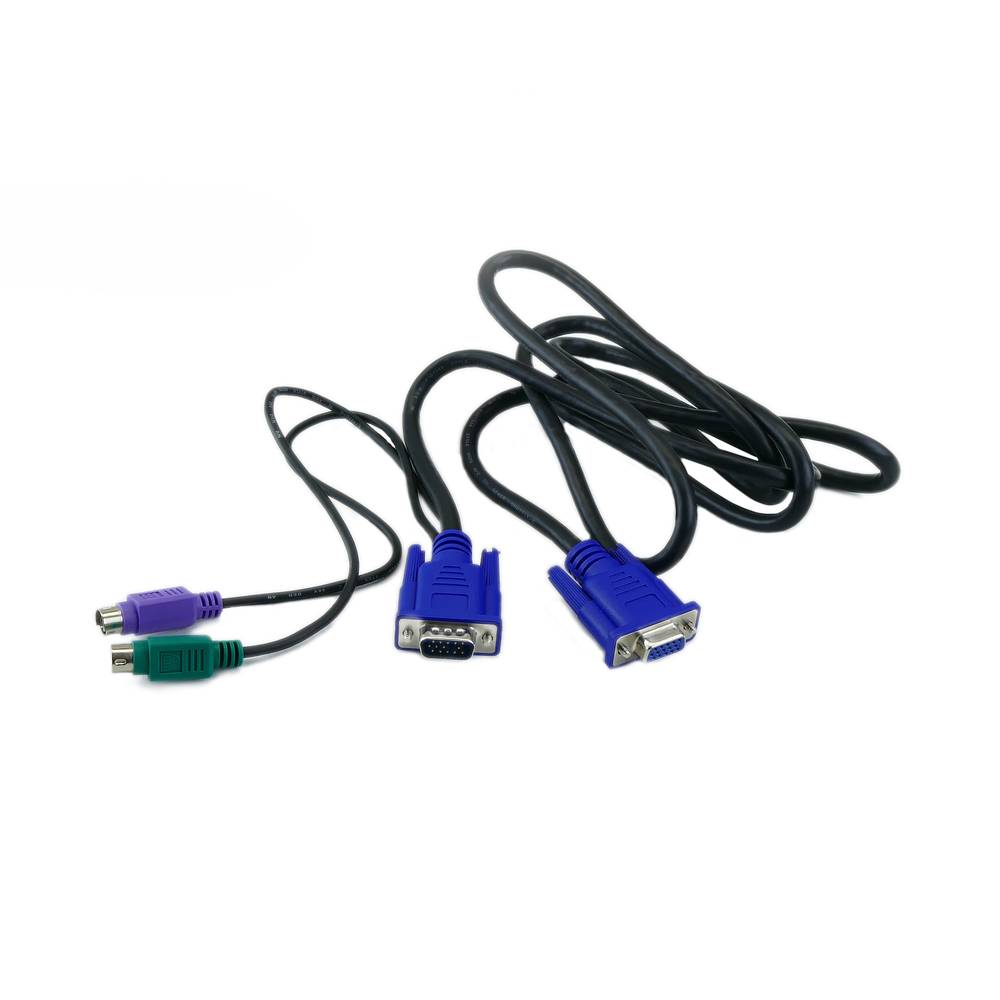 Cable especial commutador KVM VGA PS2 tipus HD15 MiniDIN 5m