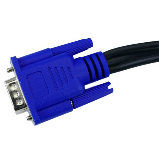 Cable especial commutador KVM VGA PS2 tipus HD15 MiniDIN 5m