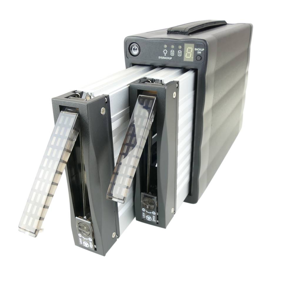 Caja Externa 3.5 2xSATA-HDD a eSATA+USB2 (RAID EXTRAIBLE)